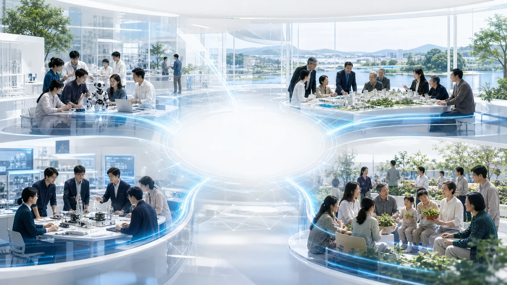 大学・行政・企業・地域がNEXTMAKEを中心につながる共創ネットワーク